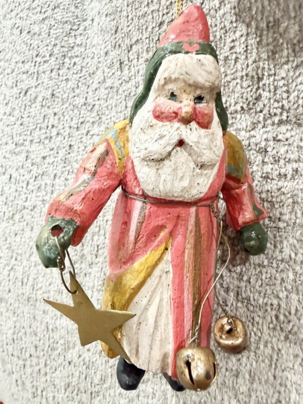 1988 House of Hatten Christmas Ornament Santa Claus with Star by Denise Calla